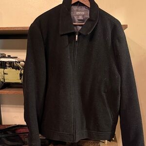 Kenneth Cole Classic Black Zip-Up Jacket